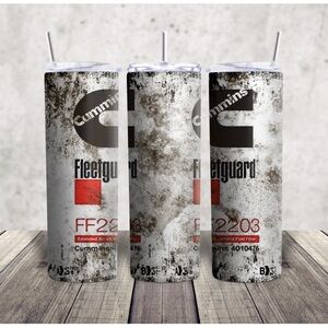 Fleetguard White and Gray Tumbler